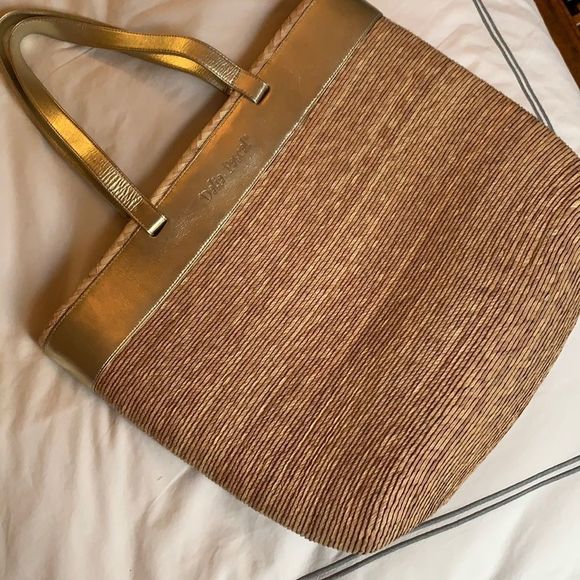 Dalia Pascal | Bags | Dalia Pascal Leather Straw Tote Beach Bag | Poshmark